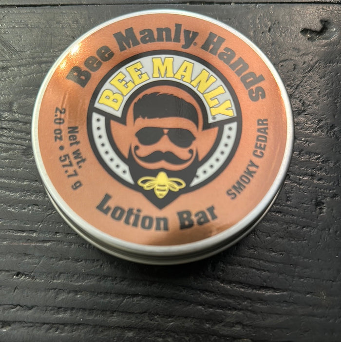 Bee Manly Hands LOTION BAR - SMOKY CEDAR