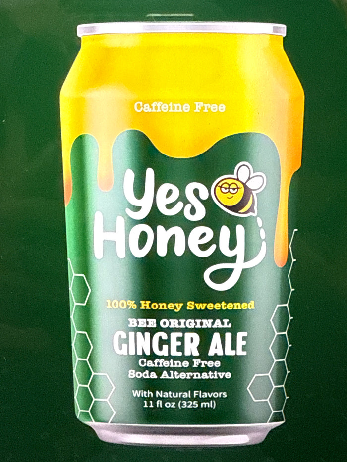 Yes Honey 100% Honey Sweetened Sodas GINGER ALE