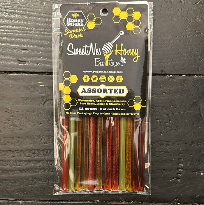 SweetNes Honey 12PK HONEY STICKS ASSORTMENT