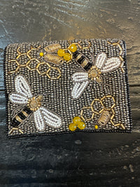 Mary Frances Beaded Bee Wallet