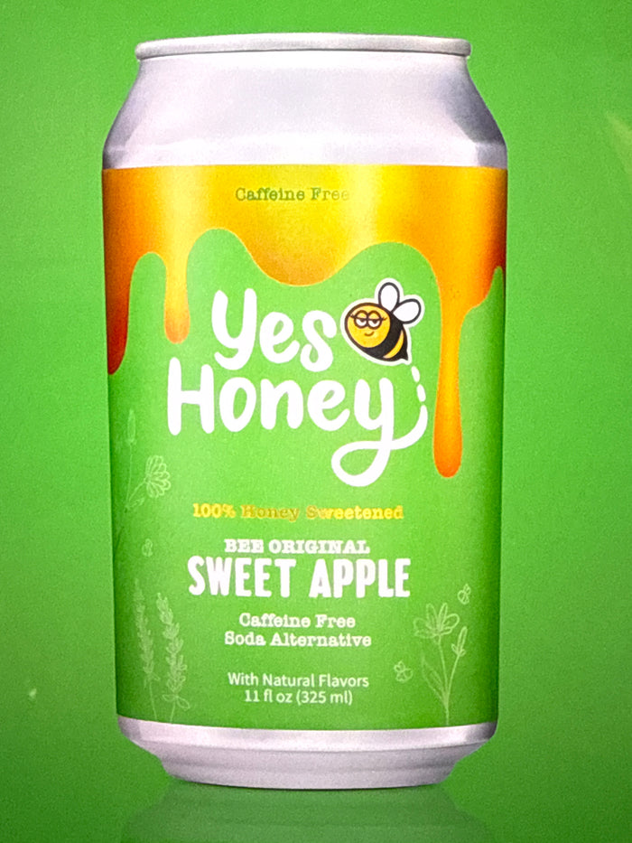 Yes Honey 100% Honey Sweetened Sodas SWEET APPLE