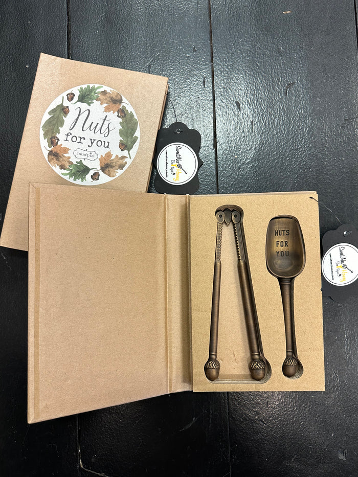 "NUTS FOR YOU"  Bronze Nutcracker Set