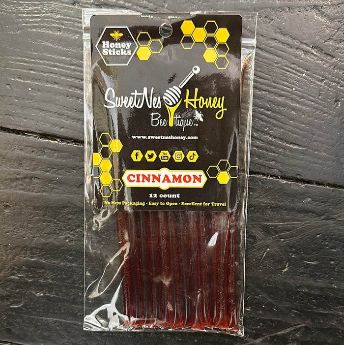 SweetNes Honey 12PK HONEY STICKS CINNAMON