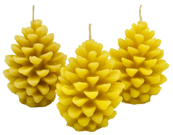 "Medium Pine Cone" 100 % Pure Beeswax Candle