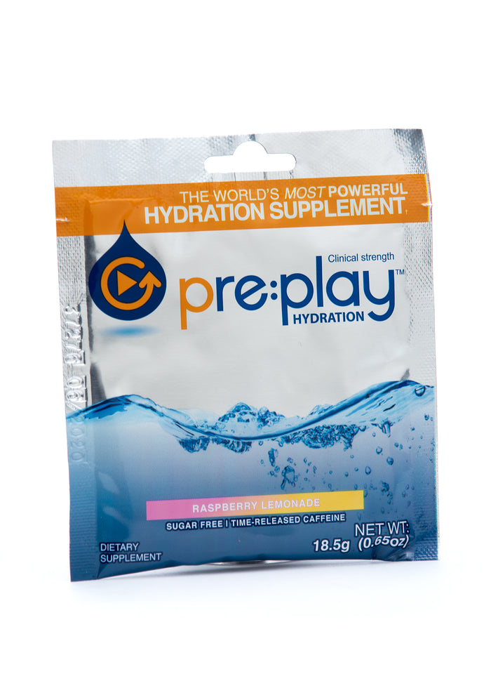 Pre:Play Single Packet RASPBERRY LEMONADE with Time Released Caffeine