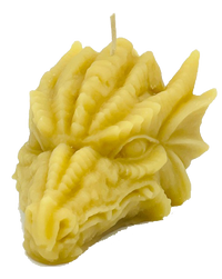 "Mystical Dragon Head" 100% Pure Beeswax Candle