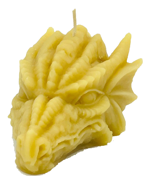 "Mystical Dragon Head" 100% Pure Beeswax Candle