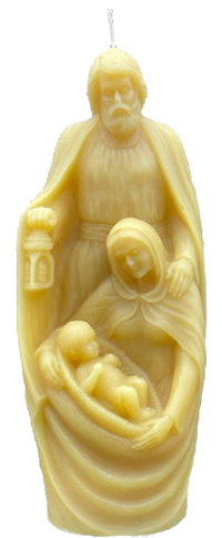 "Holy Family" 100% Pure Beeswax Statue Candle