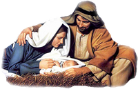 "Holy Family" 100% Pure Beeswax Statue Candle