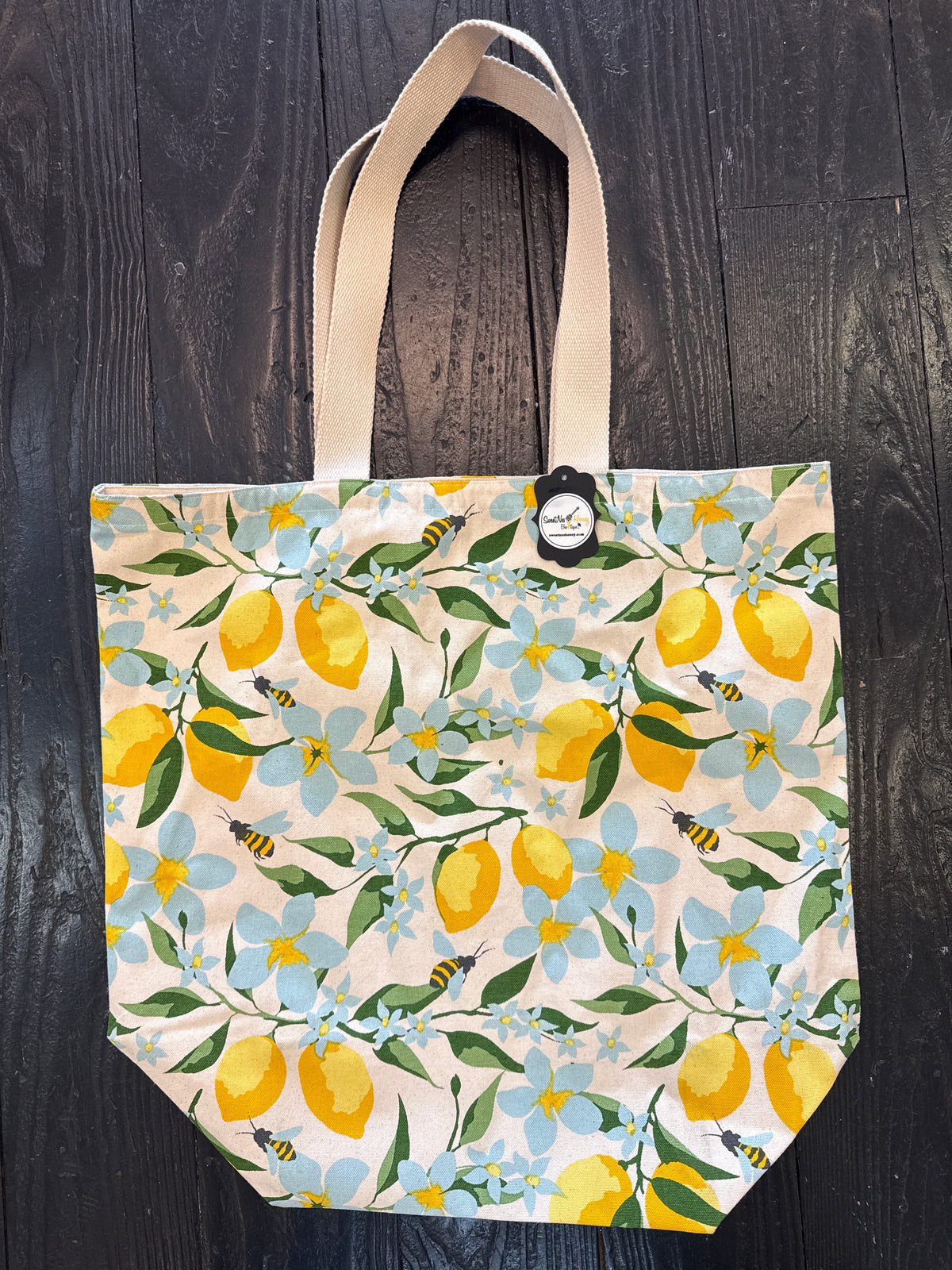 Bees & Lemons XL Tote Bag
