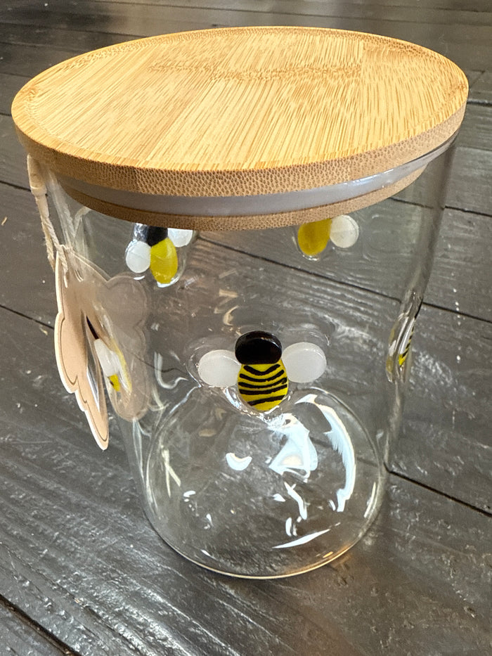LARGE Bee Glass Canisters