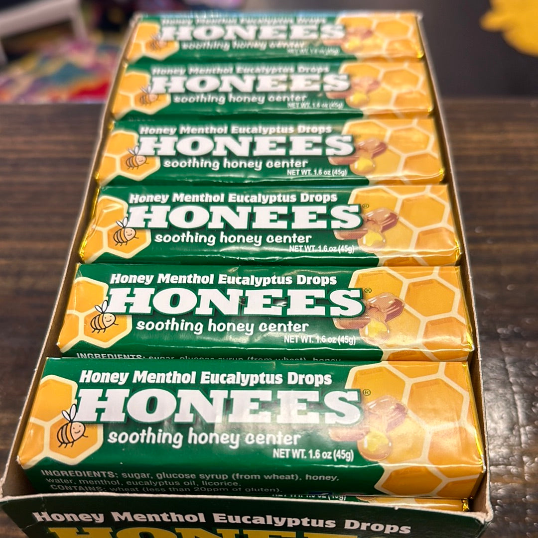 Honees Menthol Eucalyptus Honey Filled Drops