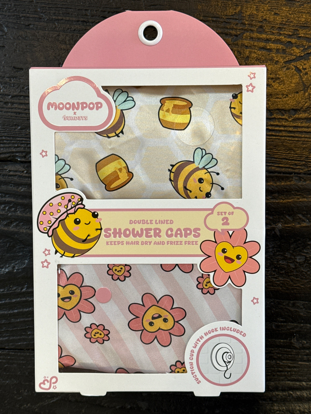 Double Lined Shower Cap Set of Two