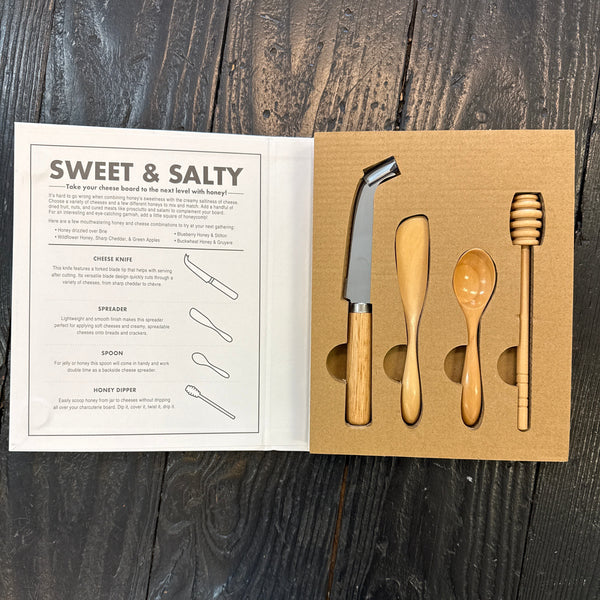 The Bees Knees Cheese & Honey Tool Set