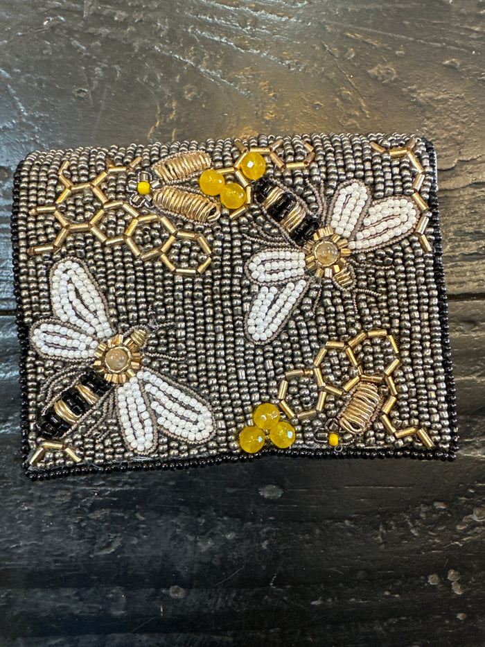 Mary Frances Beaded Bee Wallet