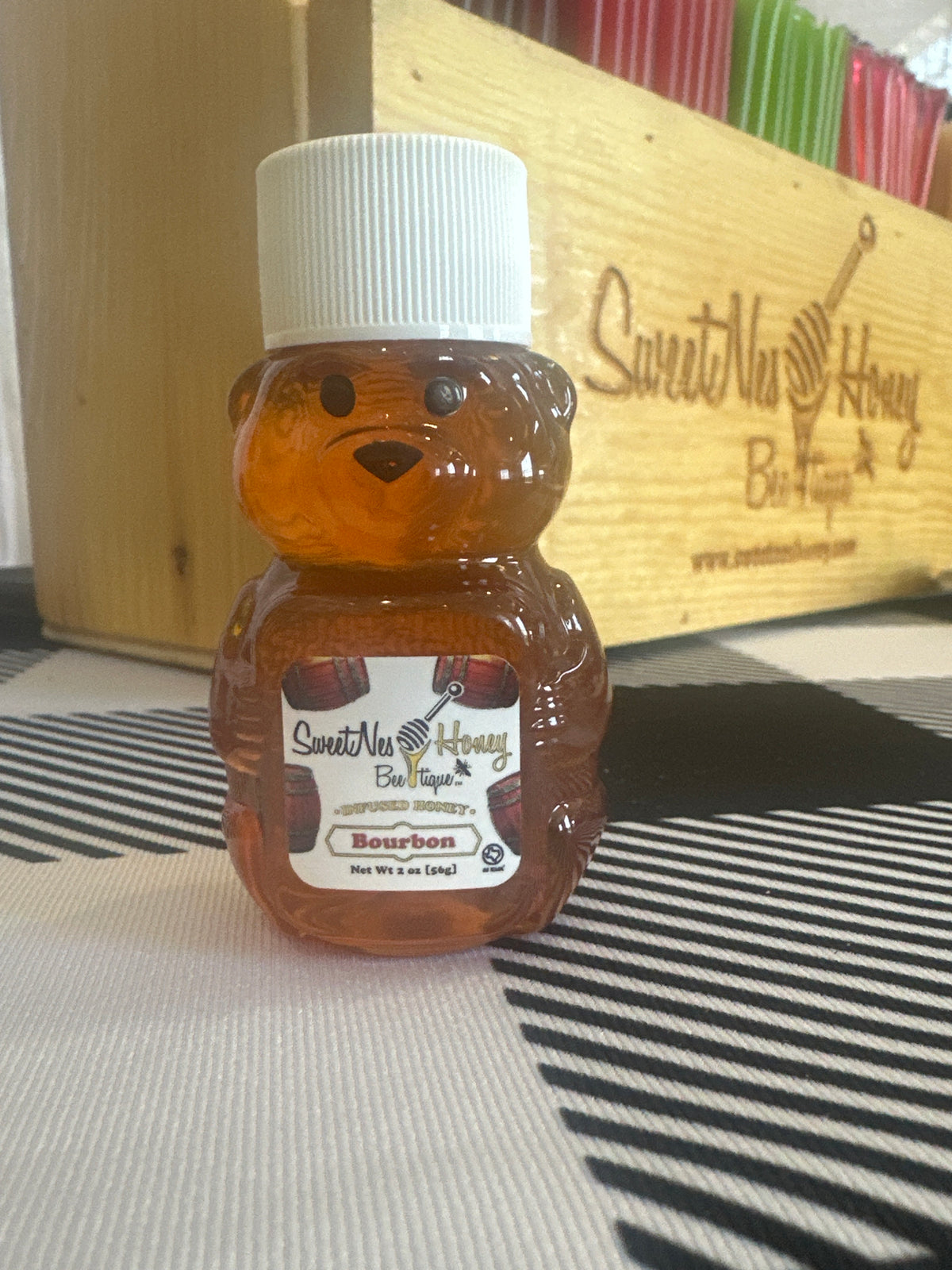 2oz Bourbon Infused Honey Bear