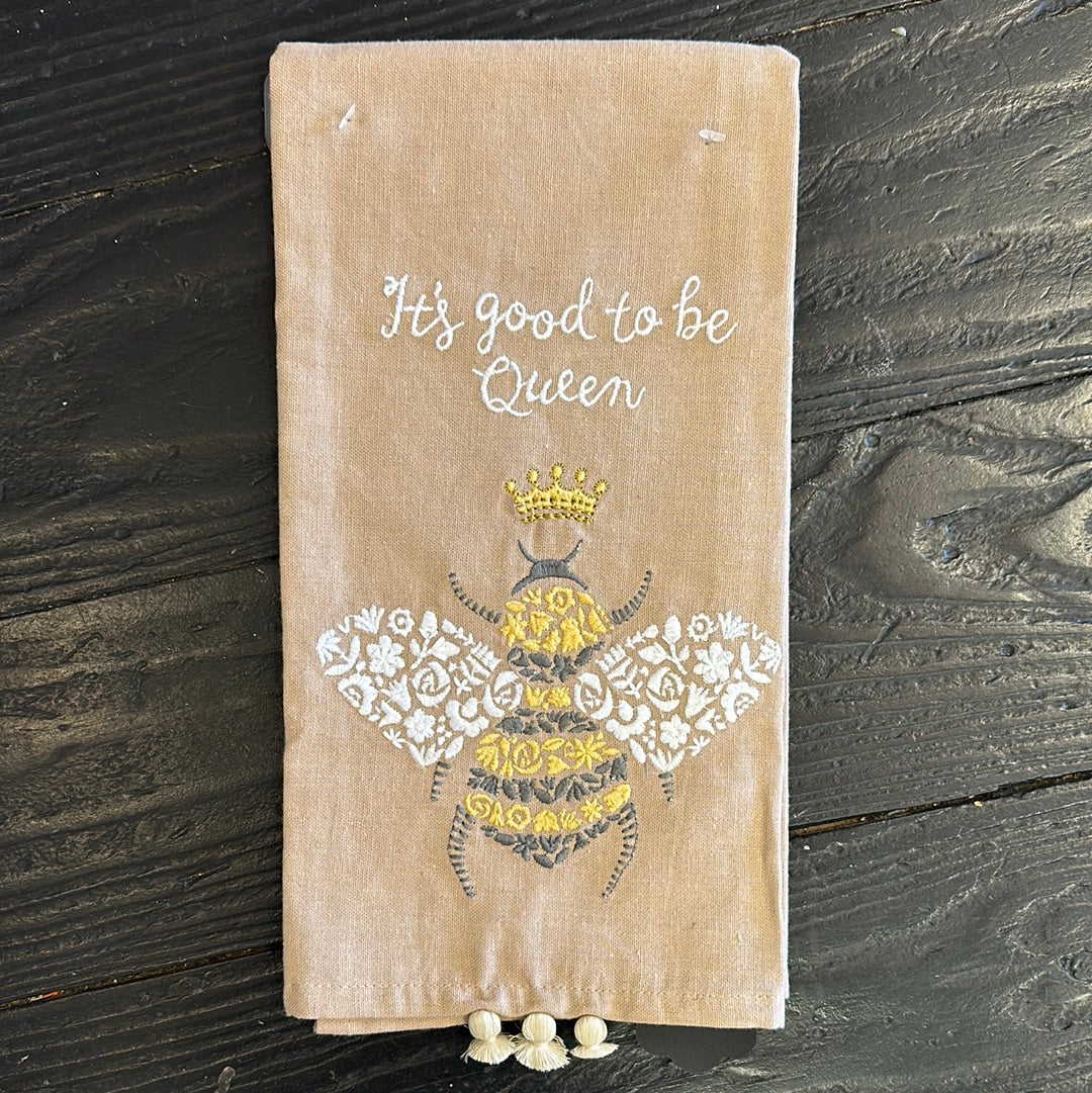 Its Good to Bee Queen Tea Towel