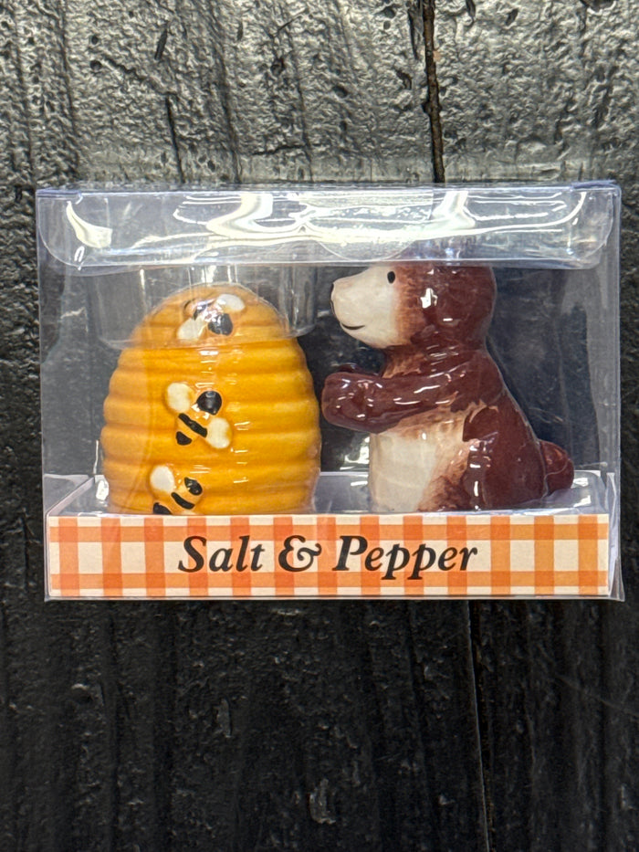 Bear & Beehive Salt & Pepper Shakers