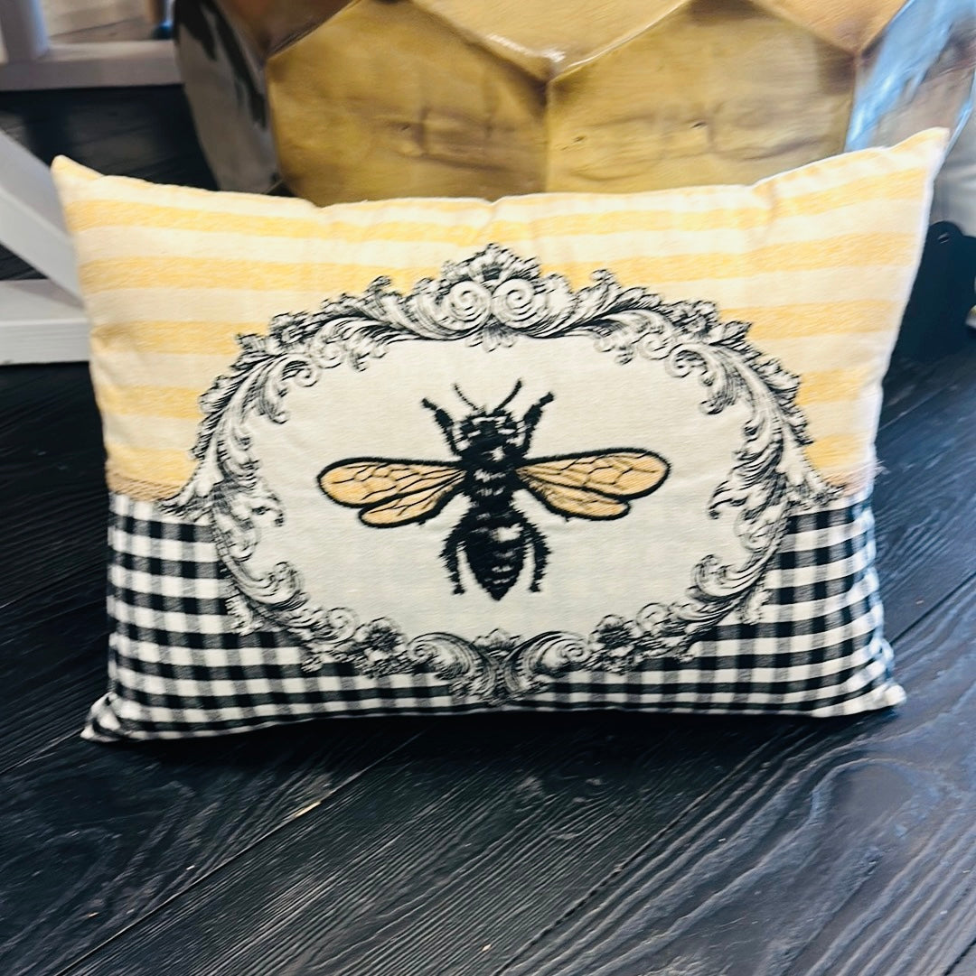 Buffalo Check Bee Pillow