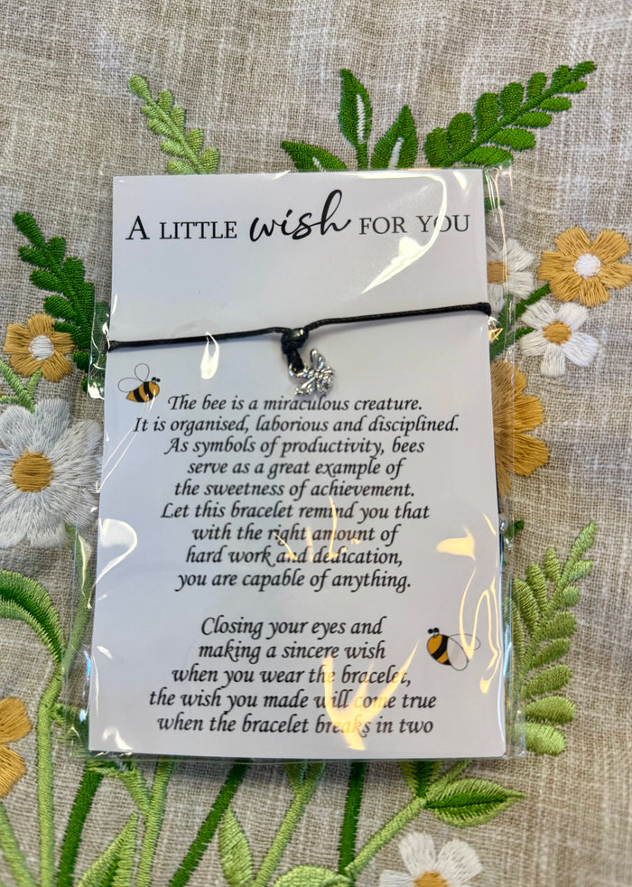 Bracelet with bee and card