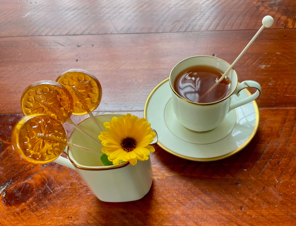 SMALL Bee & Honey Comb Honey Lollipops