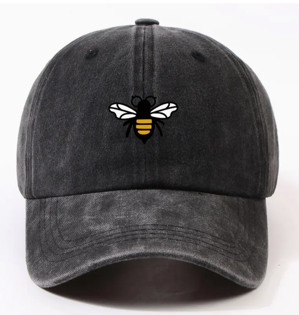 Bee Embroidered Cap