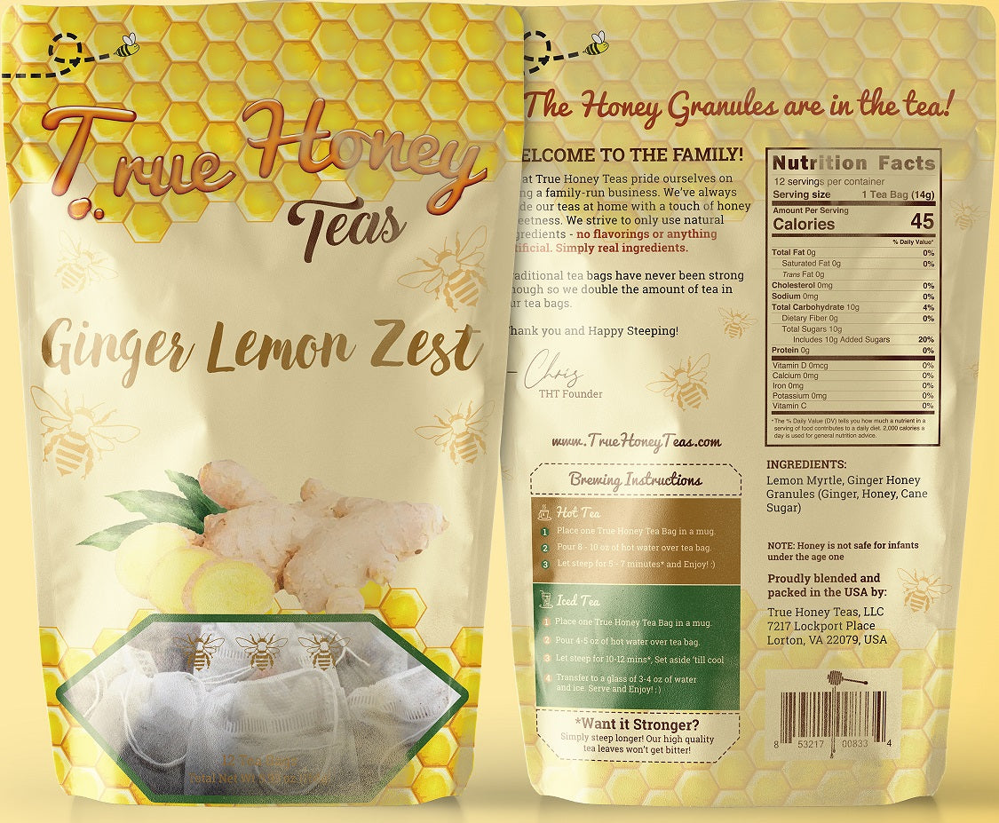 True Honey Teas GINGER LEMON ZEST