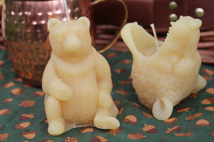 "Big Bear" 100% Pure Beeswax Candle Set of 2