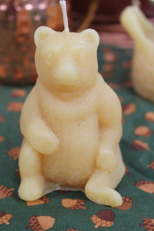 "Big Bear" 100% Pure Beeswax Candle Set of 2