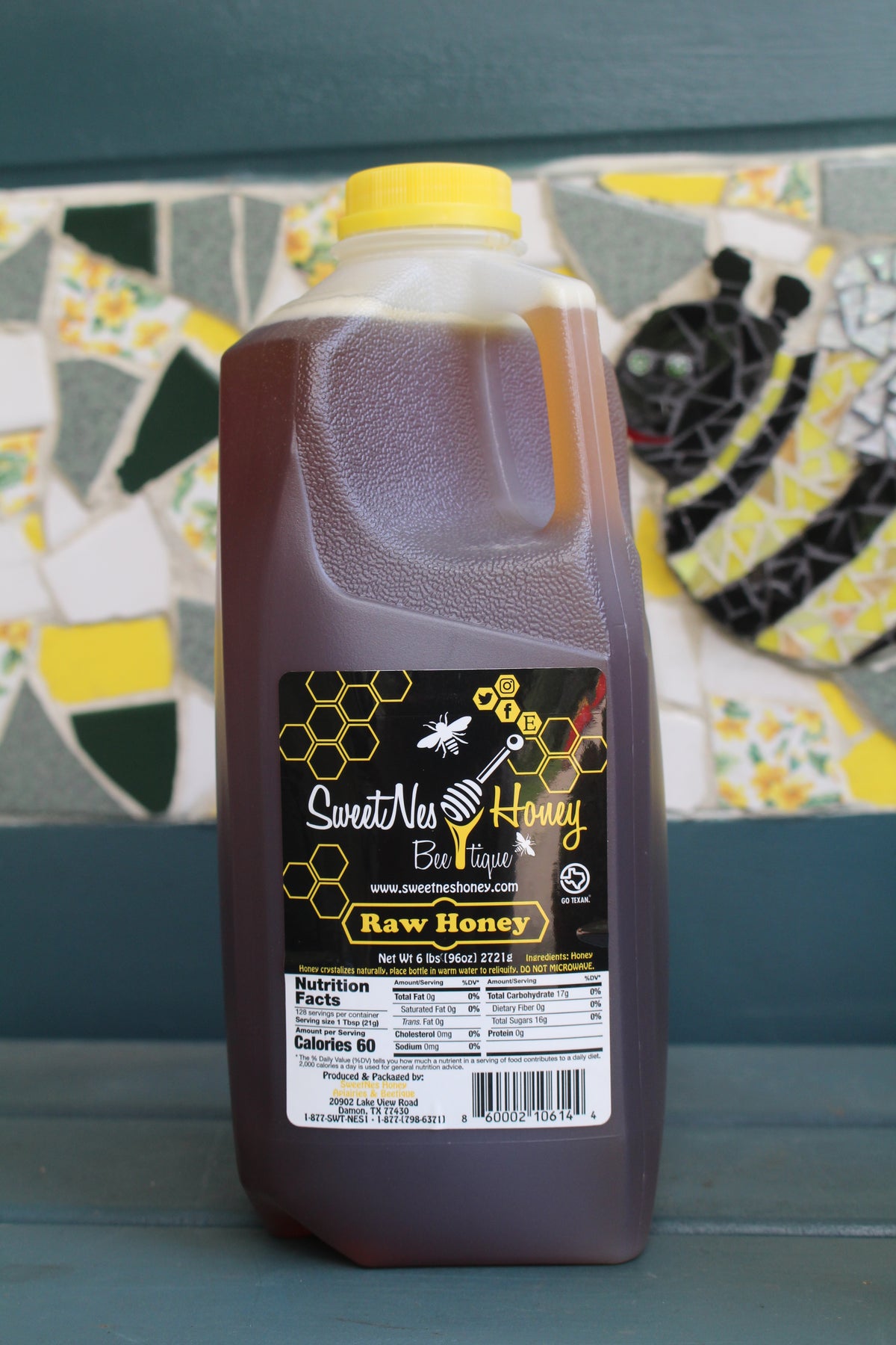 SweetNes Raw Unfiltered Local Honey 1/2 Gallon