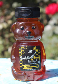 SweetNes Raw Unfiltered Local Honey 8oz Squeezable Bear