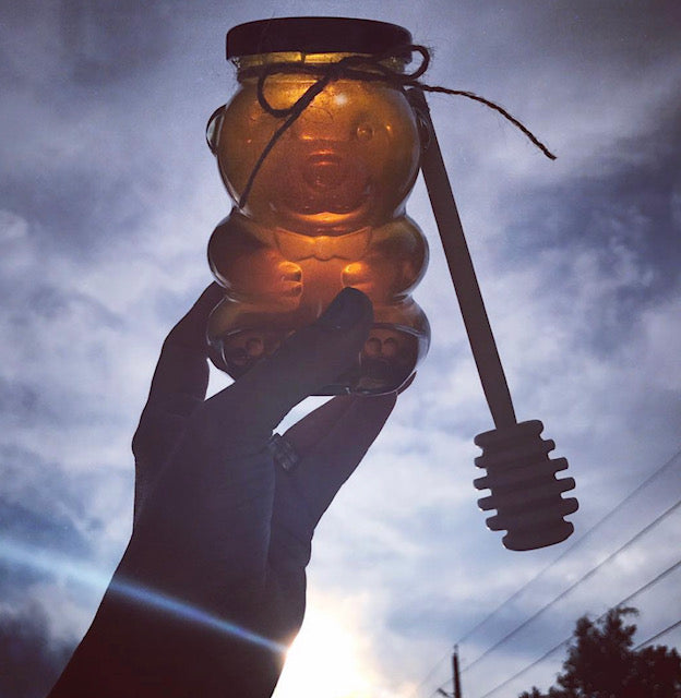 12oz Glass Raw Honey Bear