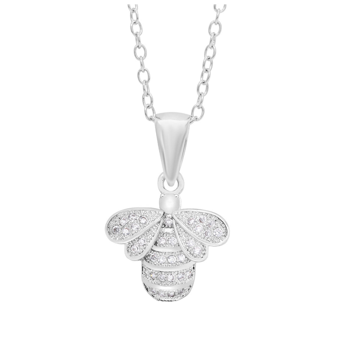 Cubic Zirconia Bee Necklace