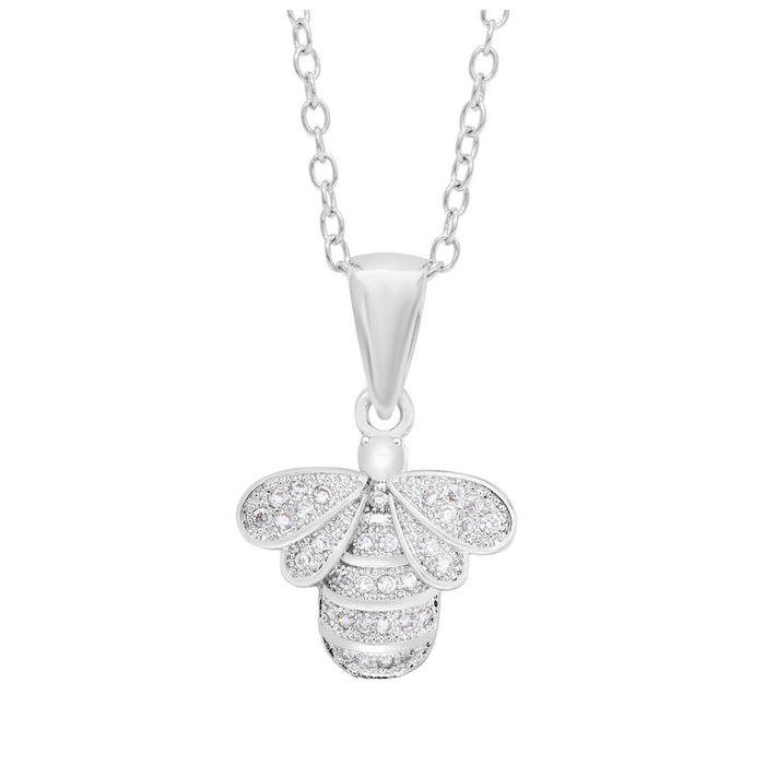 Cubic Zirconia Bee Necklace