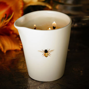 "Bee illuminated" Lotion Candle in an Elegant Decanter