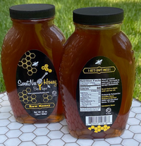 SweetNes Honey Raw Unfiltered Local Honey 32oz (2lb) GLASS JAR