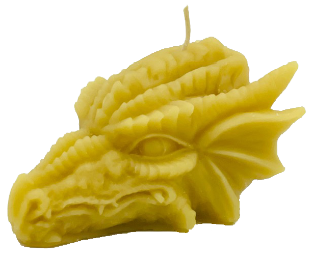 "Mystical Dragon Head" 100% Pure Beeswax Candle
