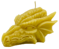 "Mystical Dragon Head" 100% Pure Beeswax Candle
