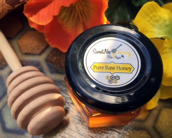 2oz Glass Jar SweetNes Raw Unfiltered Local Honey