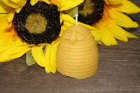 "Beehive with Bee" 100% Pure Beeswax Candle