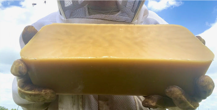 SweetNes Honey 5lb Block of Texas Beeswax (Beekeepers Wax)