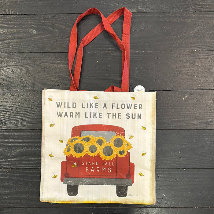 Wild like a flower tote